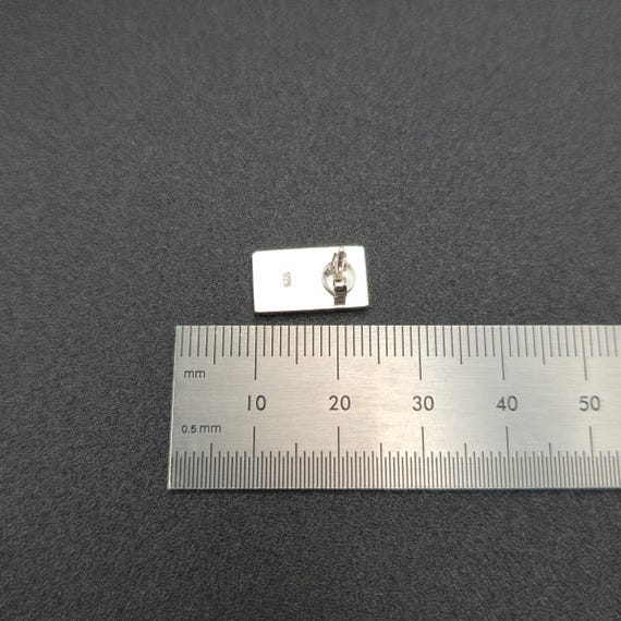 Sterling Silver Hammered Small Rectangle Stud Ear… - image 5