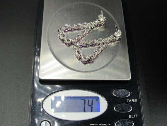 Sterling Silver Brilliant Triangle Shape Amethyst… - image 7