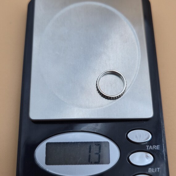 Size 2.75 Sterling Silver Small Dot Pattern Band … - image 7