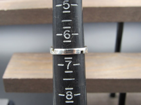 Size 6.5 Sterling Silver Triple CZ Avon Adjustabl… - image 6