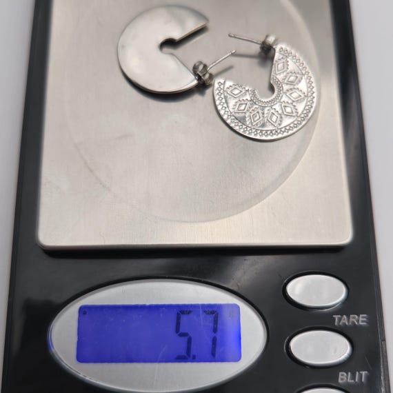 Sterling Silver Beautiful Pattern Unique Earrings… - image 5