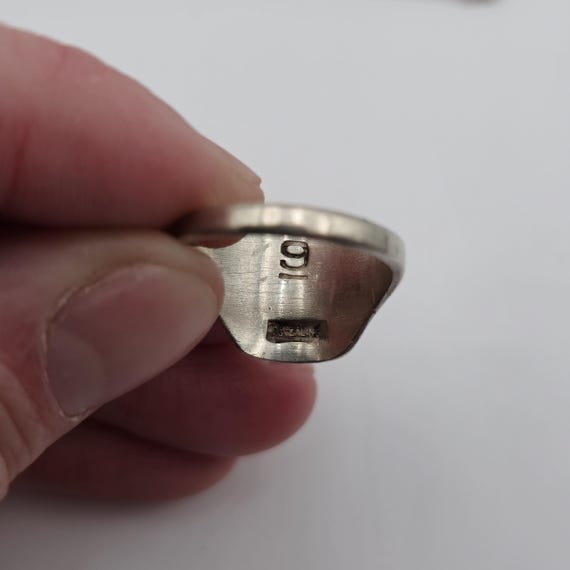 Size 8.75 Sterling Silver Solid Boy Scout Ring A2… - image 5