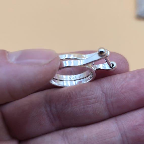 Size 7 Sterling Silver Unique Interlocking Design… - image 7