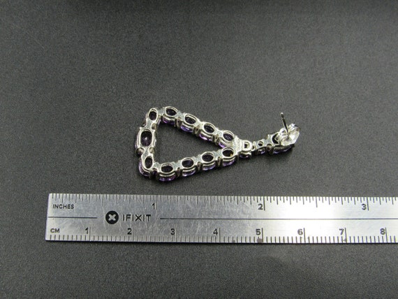 Sterling Silver Brilliant Triangle Shape Amethyst… - image 6