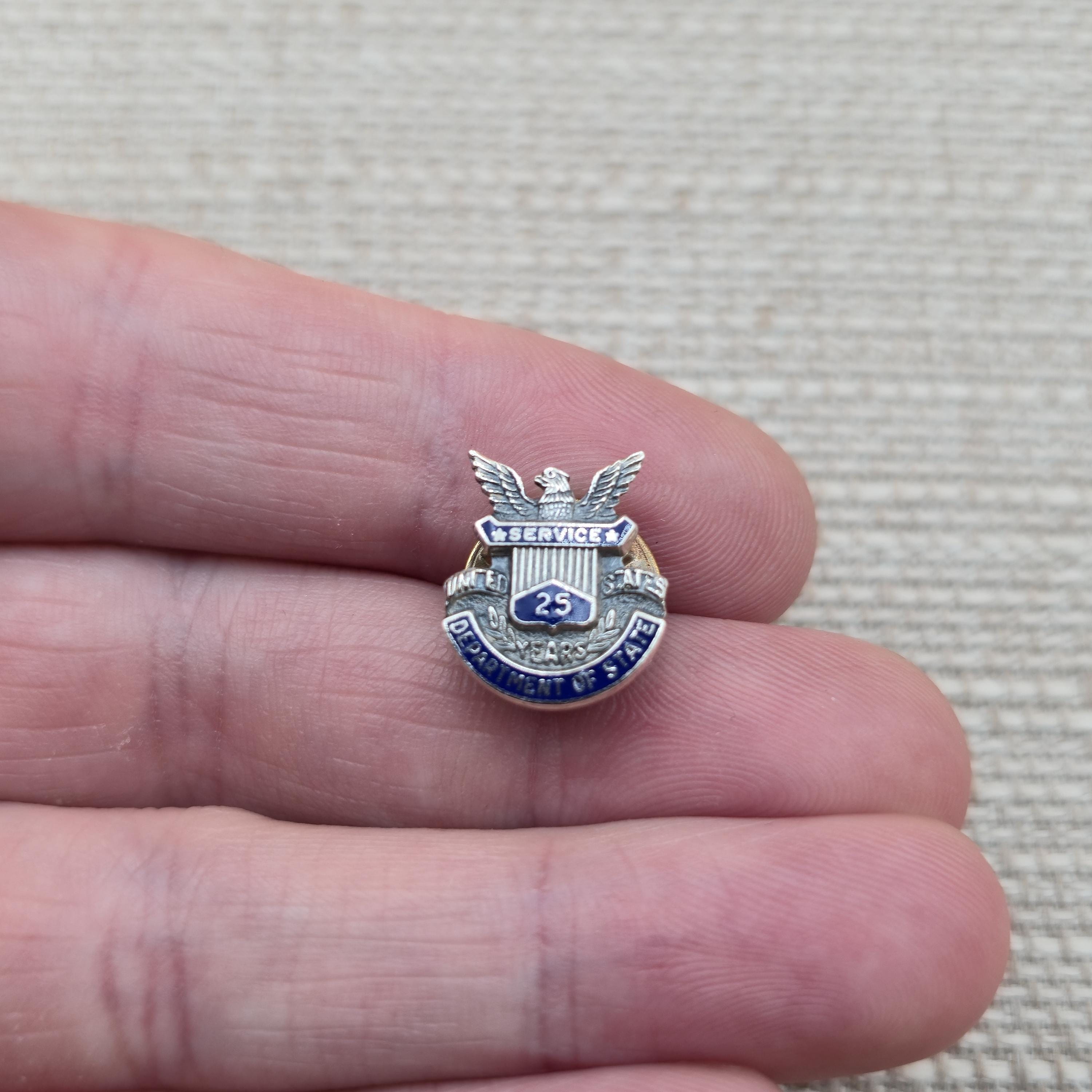 thumbnail image 2 of 25 Years Of Service Blue Citation Bar Lapel Pin – The Pin People 2 of 4
