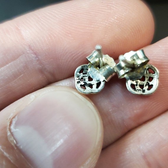 925 Sterling Silver Tiny Celtic Knot Stud Earrings - image 3