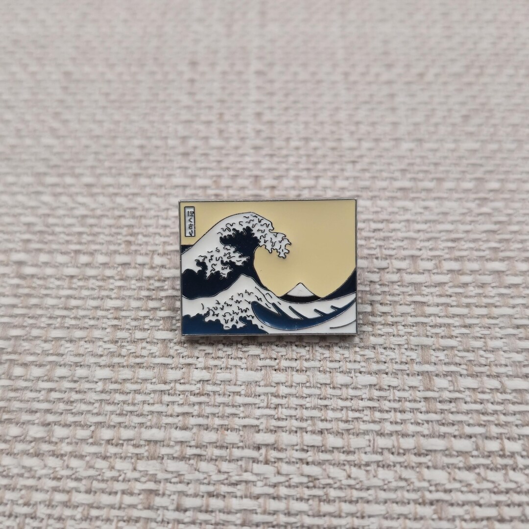 The Great Wave off Kanagawa Enamel Pin - Hokusai Japanese Art A7353 - Etsy
