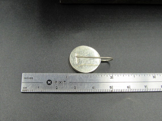 Sterling Silver Heavy Cursive Initials Earrings - image 5