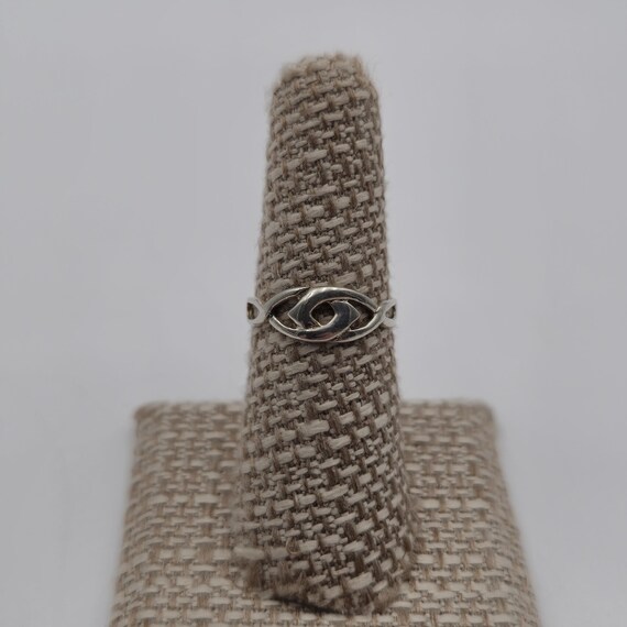 Size 6.75 Sterling Silver Celtic Pattern Woven St… - image 1