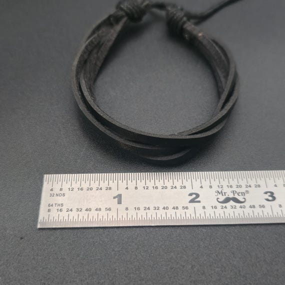 7 Inch Adjustable Multiple Strands Of Leather Bra… - image 4