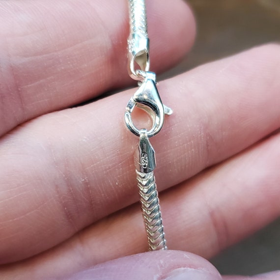 6 Inch Sterling Silver Cool Solid Chain Bracelet - image 3