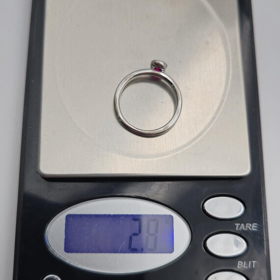 Size 8 Sterling Silver Oval Red Ruby Gemstone Rin… - image 9