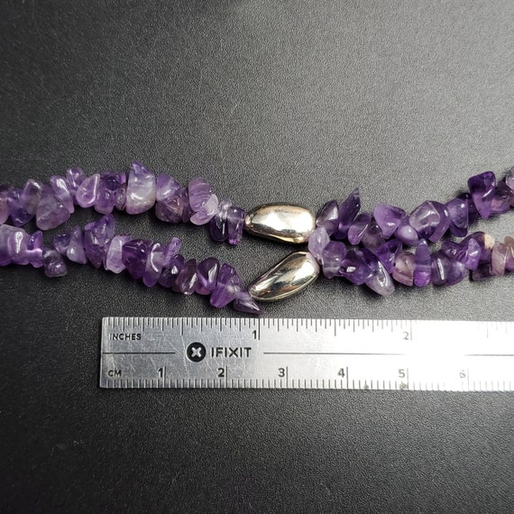 40 Inch Sterling Silver Very Long Purple Amethyst… - image 5