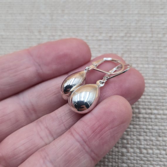 Sterling Silver Bright Simple Drop Dangle Earring… - image 3