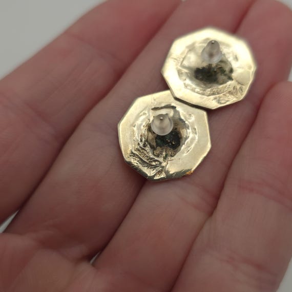 Sterling Silver Nature Flower Solid Stud Earrings… - image 4