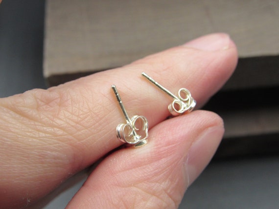 Sterling Silver Simple White Shell Rectangle Earr… - image 3