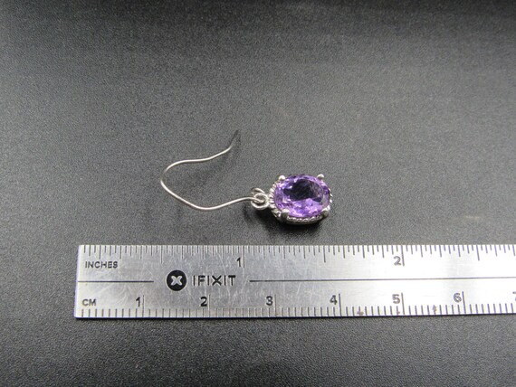 Sterling Silver Braid Pattern Amethyst Gemstone E… - image 4