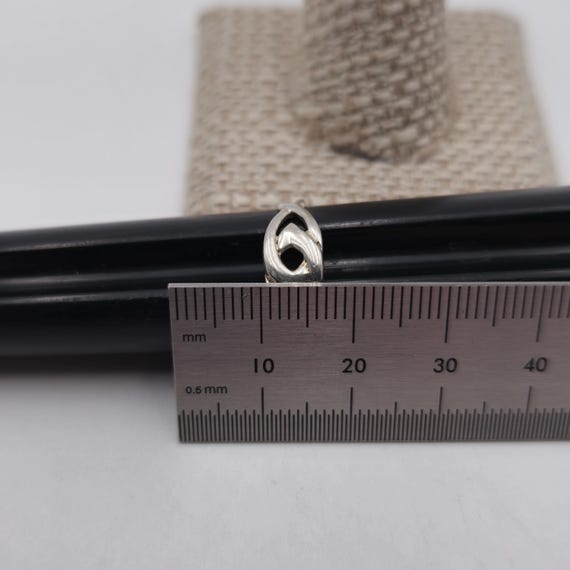 Size 6.75 Sterling Silver Celtic Pattern Woven St… - image 6