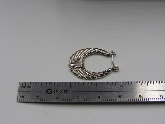 Sterling Silver Rustic Wings Style Dangle Earring… - image 4