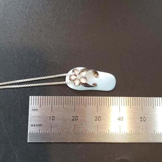 16 Inch Sterling Silver Rustic Blue Shell Beach S… - image 6