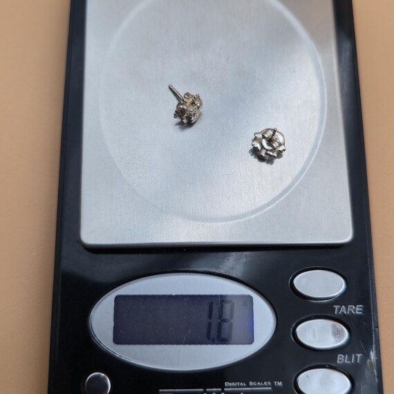 Sterling Silver Small Spotted Frog Stud Earrings … - image 5