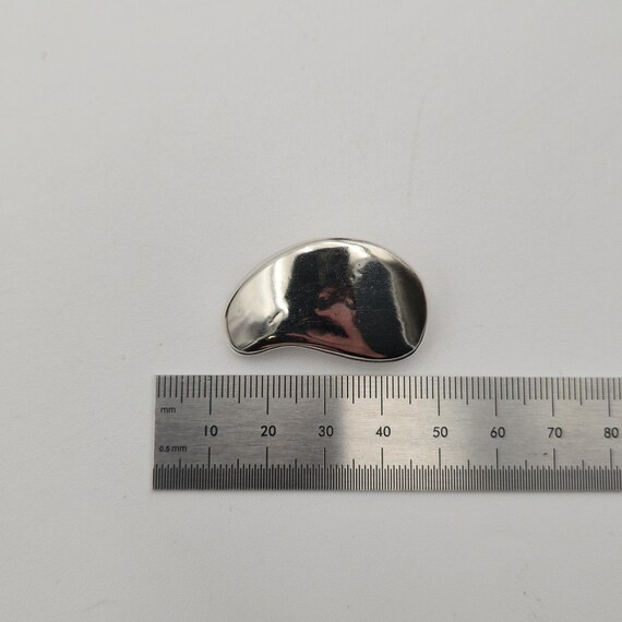 Sterling Silver Simple Shape Bright Hefty Clip On… - image 4