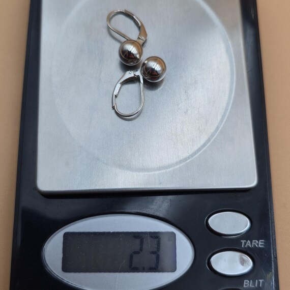 Sterling Silver Bright Orb Style Dangle Earrings … - image 6