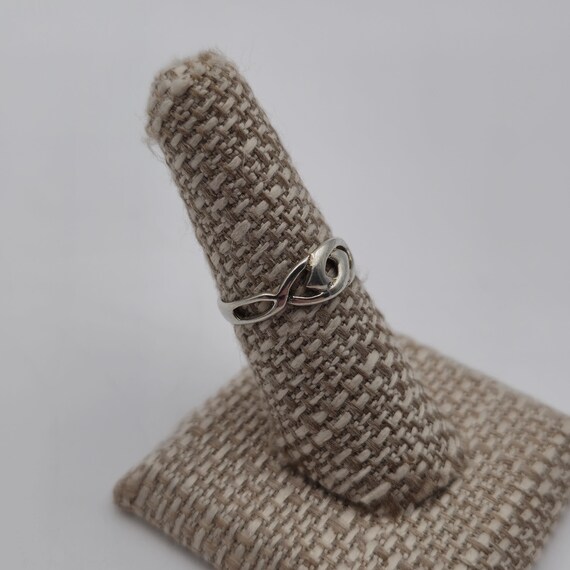 Size 6.75 Sterling Silver Celtic Pattern Woven St… - image 2