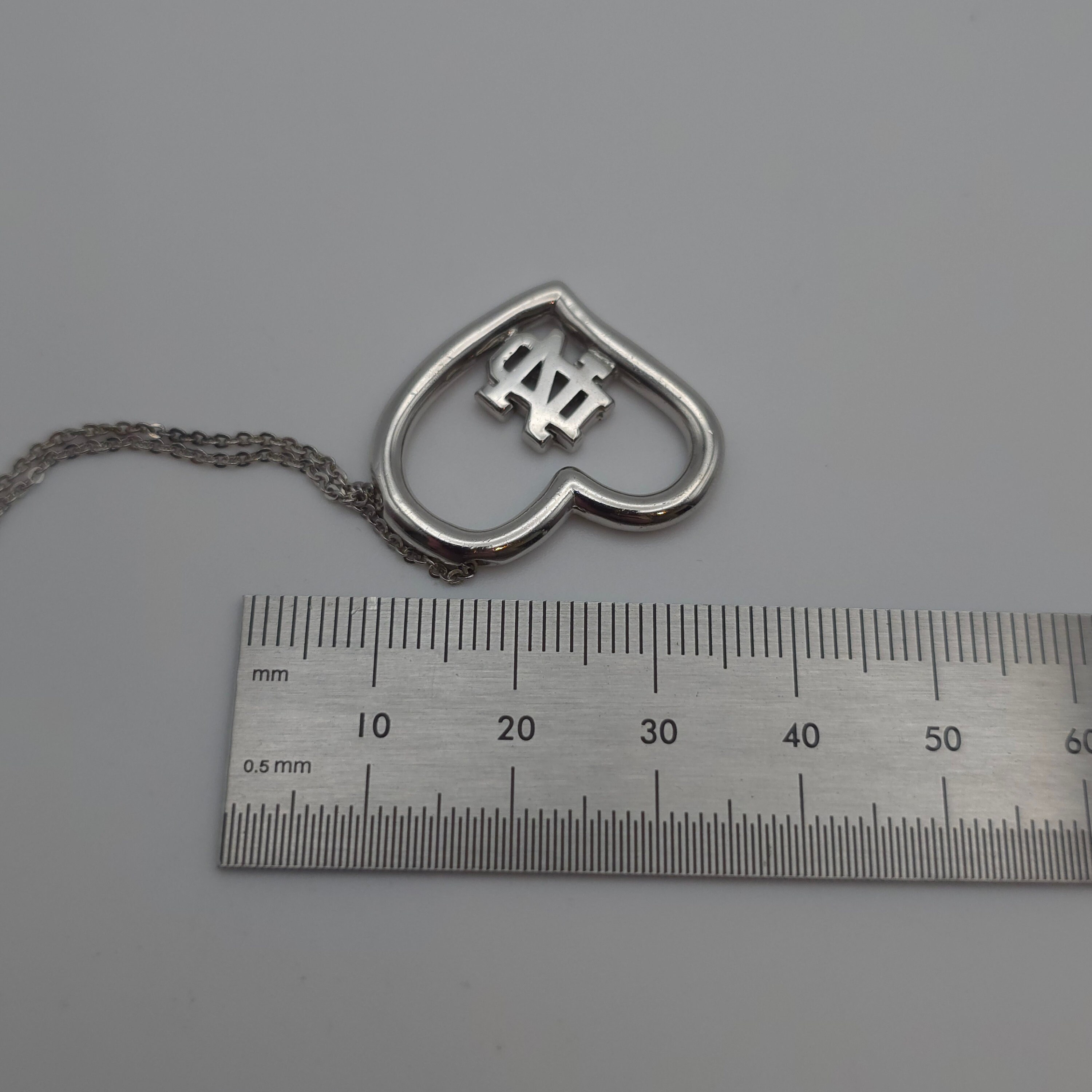 18 Inch Sterling Silver University of Notre Dame Quality Necklace A440 ...