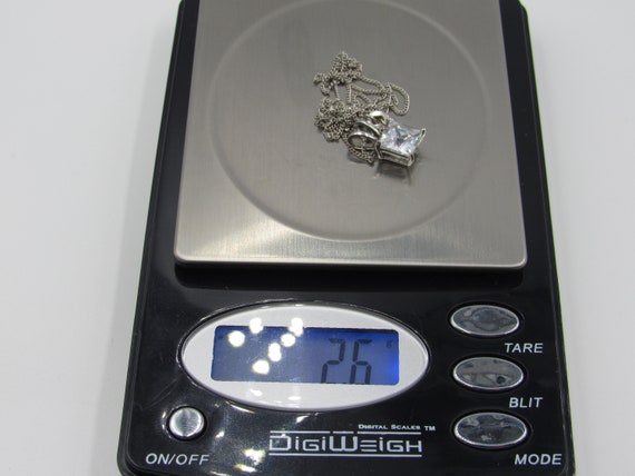 20" Sterling Silver Simple CZ Diamond Necklace Vi… - image 6