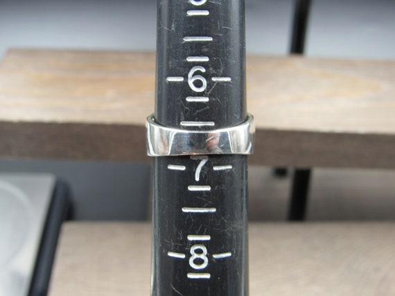 Size 6.75 Sterling Silver Cool Pattern Marcasite … - image 5