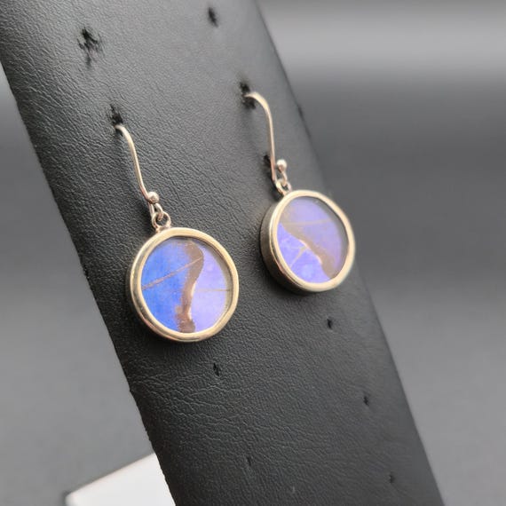 Sterling Silver Unique Pattern Half Hoop Earrings… - image 2