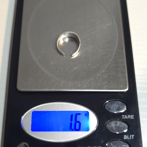 Size 1.5 Sterling Silver Rustic Odd Pattern Toe R… - image 6