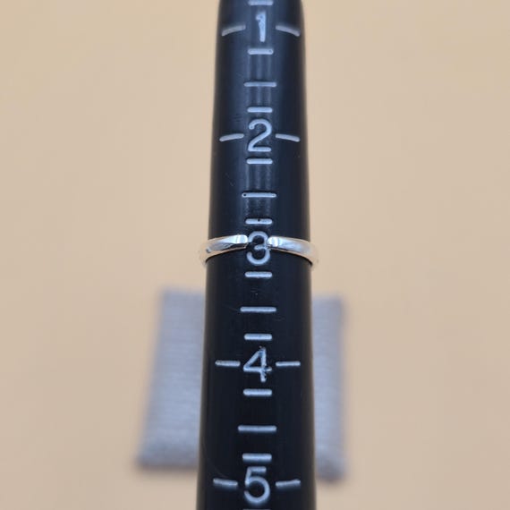 Size 3 Sterling Silver Simple Pattern Toe Band Ri… - image 5