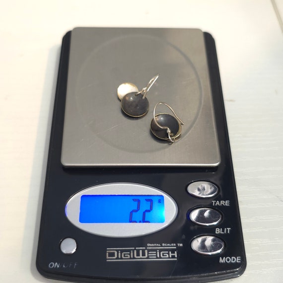 Sterling Silver Handmade Two Tone Pattern Earring… - image 5