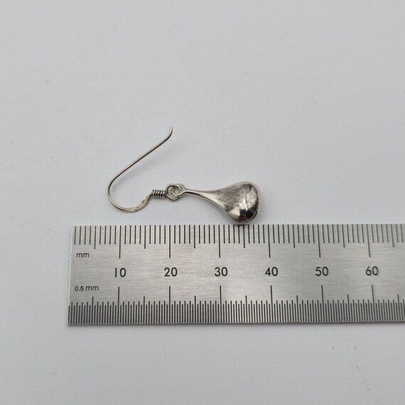 Sterling Silver Rustic Simple Shape Dangle Earrin… - image 4