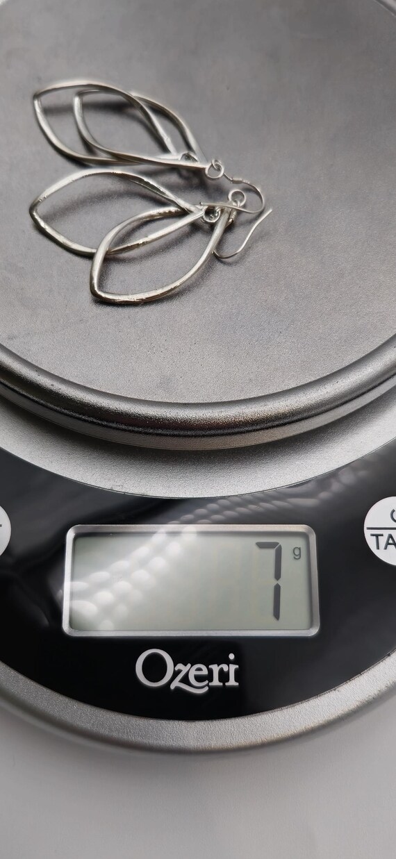 Sterling Silver Double Loop Style Large Earrings … - image 5