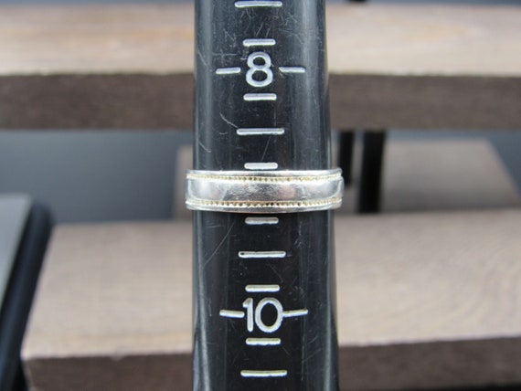 Size 9 Sterling Silver Cool Simple Pattern Unisex… - image 4