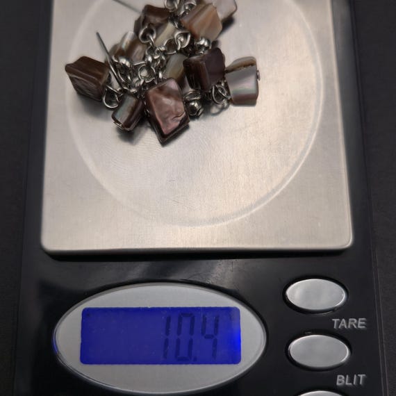 Silver Plated Over Copper Dark Shell Cluster Earr… - image 5