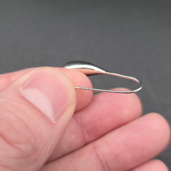 Sterling Silver Bright Simple Dangle Earrings A65… - image 4