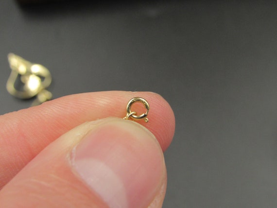 18" 10K Gold Unique Solitaire Diamond Heart Neckl… - image 5