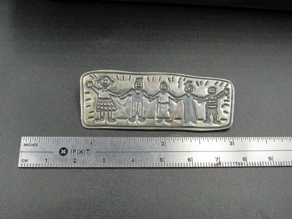 Sterling Silver Family Pin Brooch - image 5