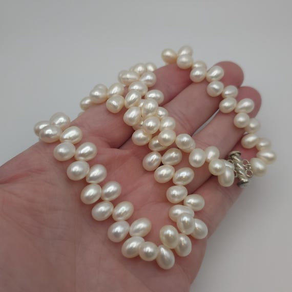 16 Inch Sterling Silver Quality Solid White Pearl… - image 3