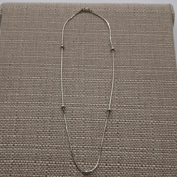 16 Inch Sterling Silver Simple Orb Pattern Chain … - image 1