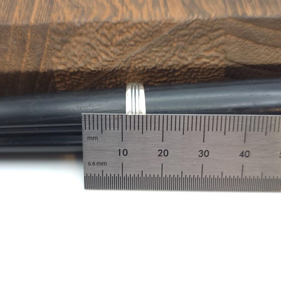 Size 7 Sterling Silver Simple Pattern Open Style … - image 6