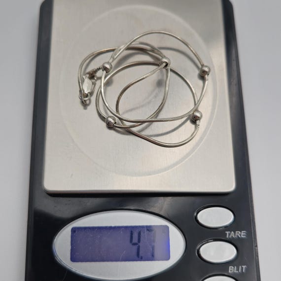 16 Inch Sterling Silver Simple Orb Pattern Chain … - image 6