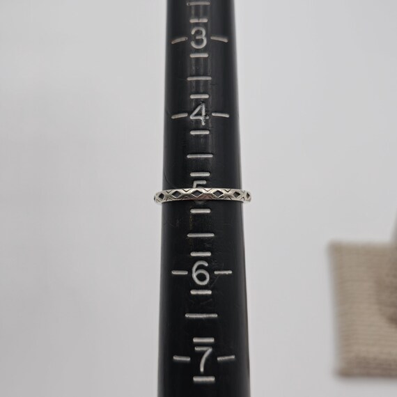 Size 5 Sterling Silver Unique Pattern Unisex Ring… - image 5