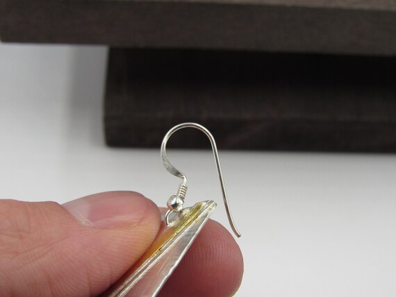 Sterling Silver Rectangle Quartz Stone Earrings V… - image 2