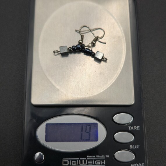 Silver Over Copper Handmade Beaded Dangle Earring… - image 5