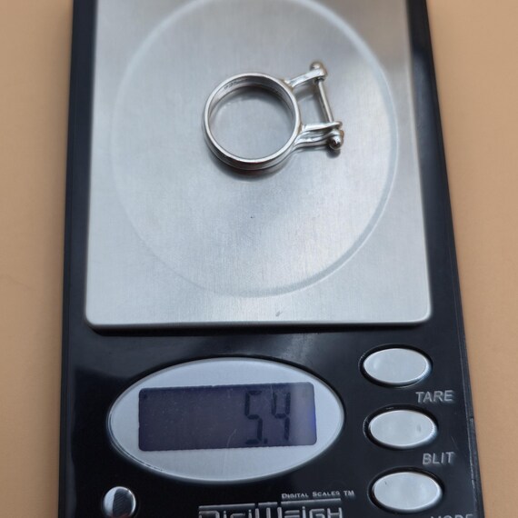 Size 7 Sterling Silver Unique Interlocking Design… - image 10